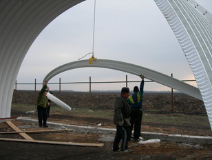 Строительство ангаров в Томске и Новосибирске